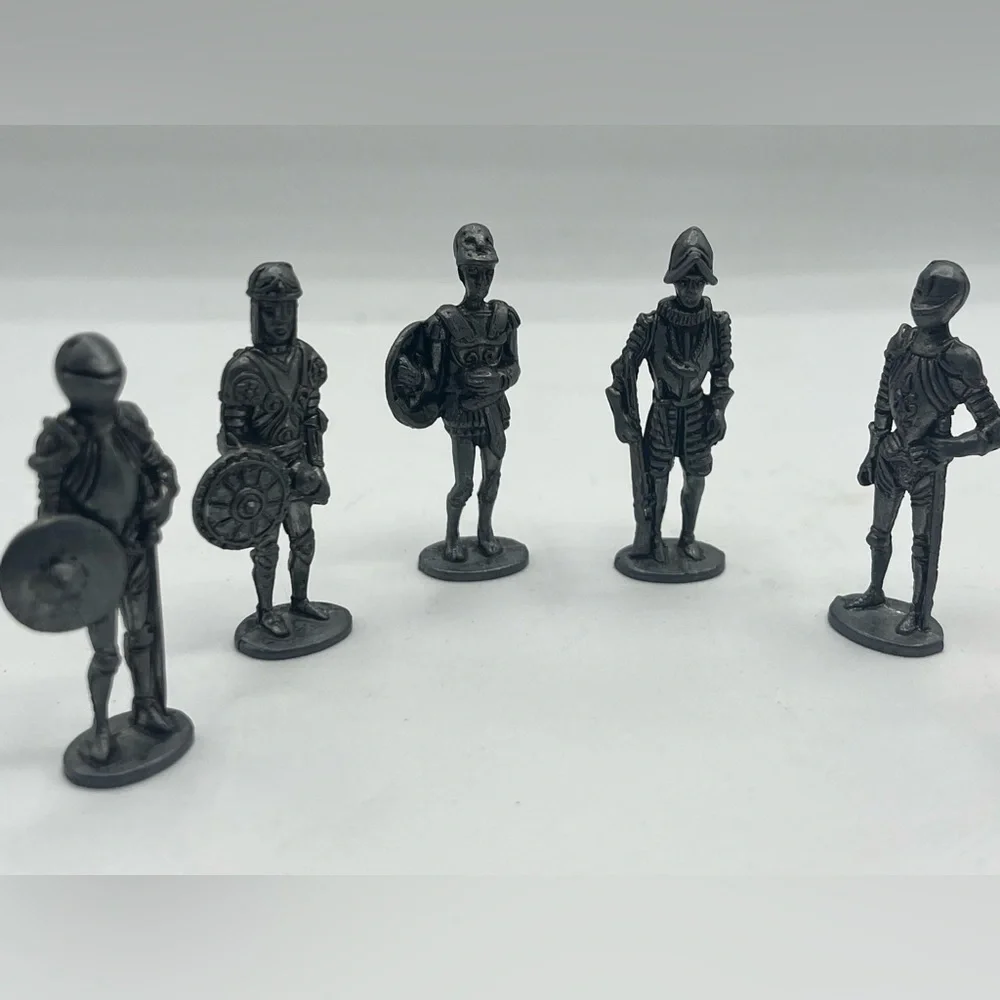 6 Pewter Knight 1.5" Figurines Knights, Medieval, Fantasy, Dragons - Picture 6 of 7